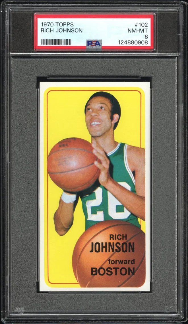 1970 #102 RICH JOHNSON PSA 8 Topps