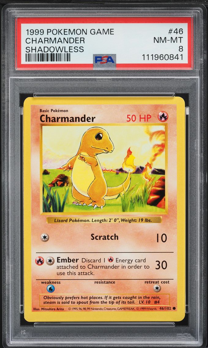 1999 #46 Charmander PSA 8 Game Pokemon