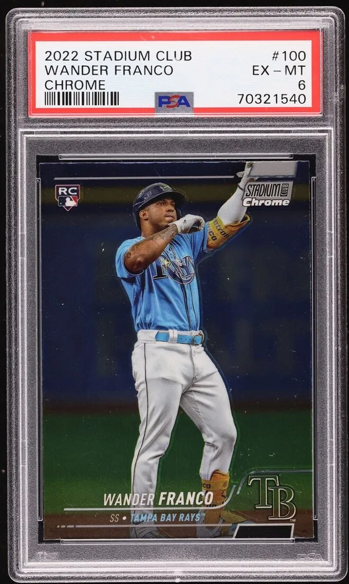 2022#100 Wander Franco ROOKIE PSA 6 Stadium Club Chrome