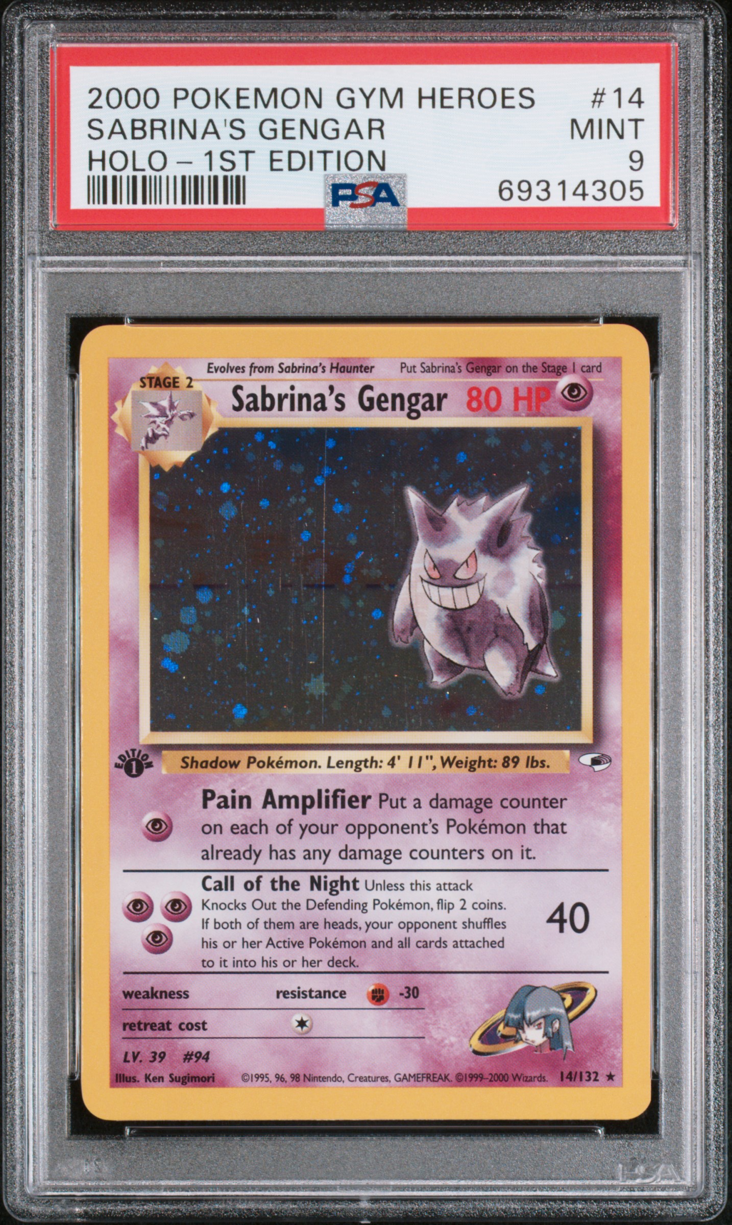Sabrina's Gengar Holo-1st Edition