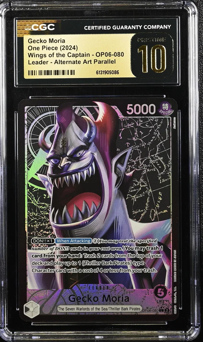 2024 #OP06-080 Gecko Moria CGC 10 Pristine Wings of the Captain (OP-06) - English