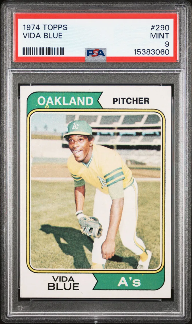 1974 #290 Vida Blue PSA 9 Topps