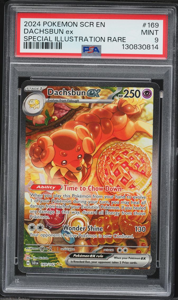 2024 #169 Dachsbun EX PSA 9 Scr EN-Stellar Crown Pokemon
