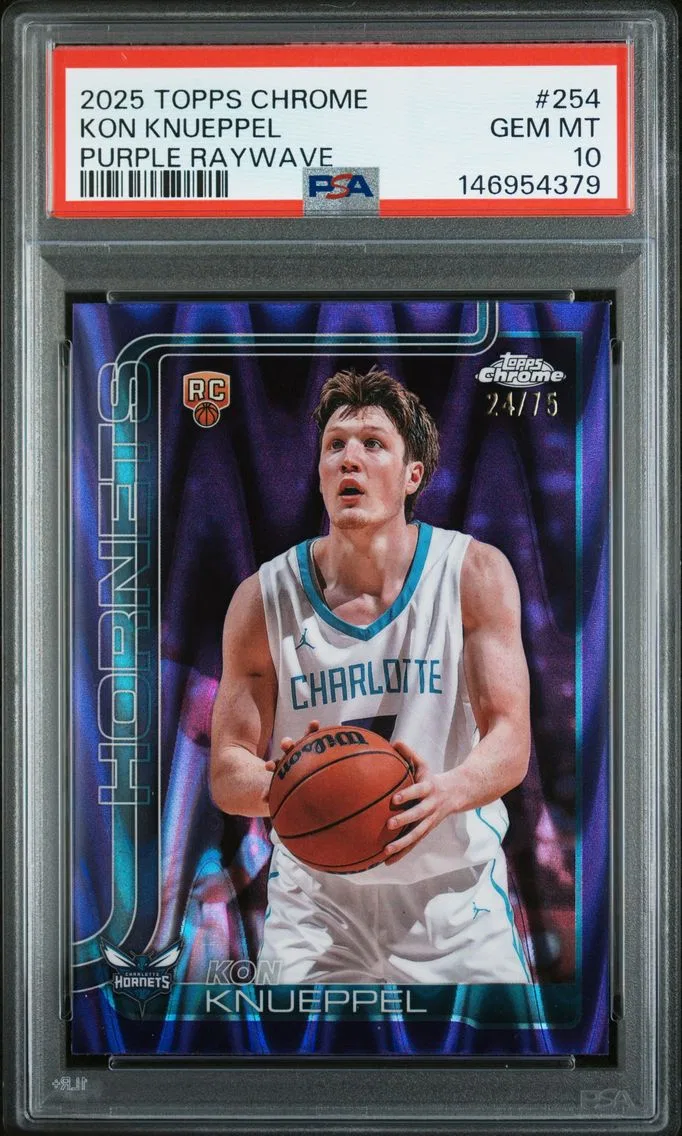2025 #254 Kon Knueppel PSA 10 Topps Chrome