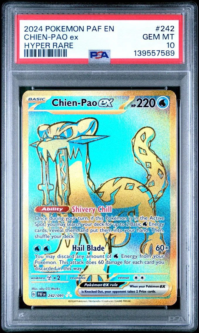 2024 #242 Chien-Pao EX PSA 10 Paf EN-Paldean Fates Pokemon