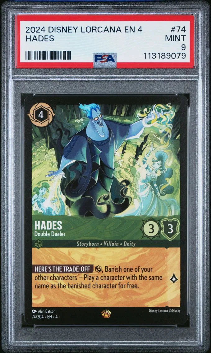 2024 #74 Hades - Double Dealer PSA 9 Disney Lorcana EN 4-Ursula's Return
