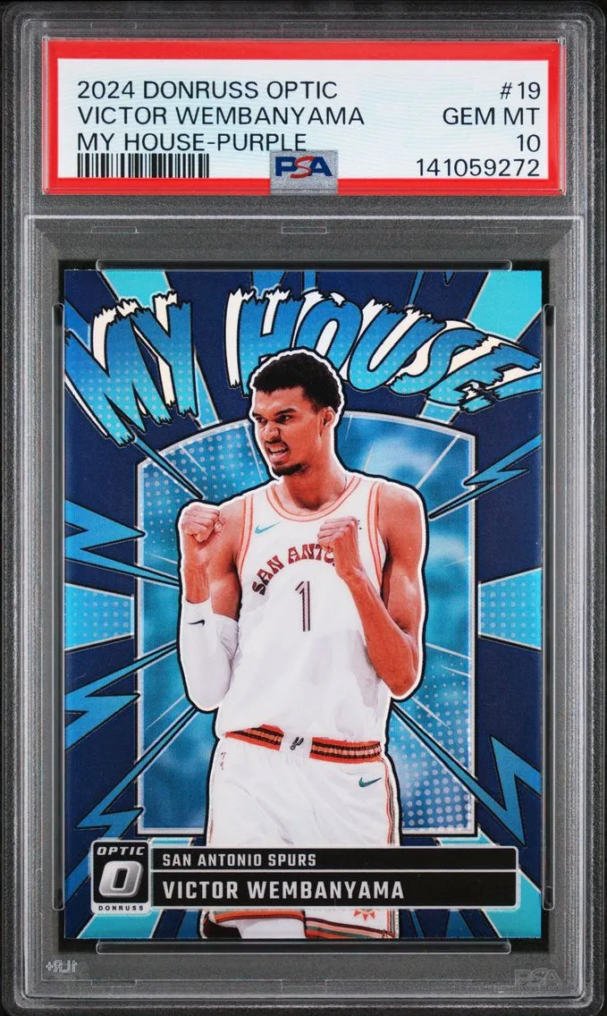 2024 #19 Victor Wembanyama PSA 10 Panini Donruss Optic My House