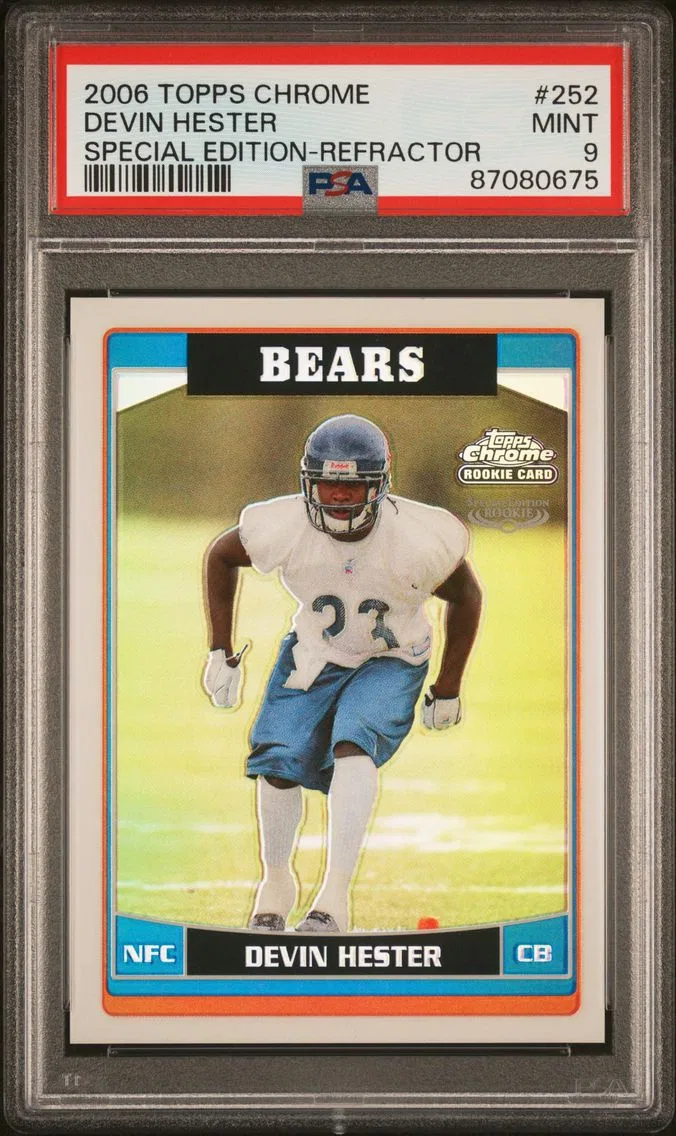 2006 #252 Devin Hester PSA 9 Topps Chrome