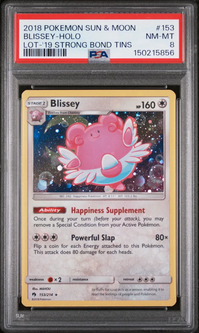 2018 #153 Blissey-Holo PSA 8 Sun & Moon Lost Thunder