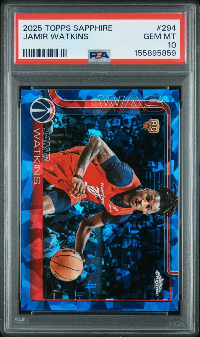 2025 #294 Jamir Watkins PSA 10 Topps Chrome Sapphire Edition