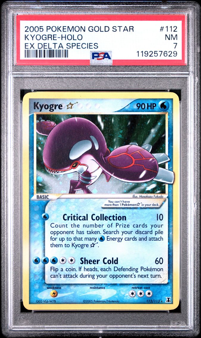 2005 #112 Kyogre-Holo Gold Star 