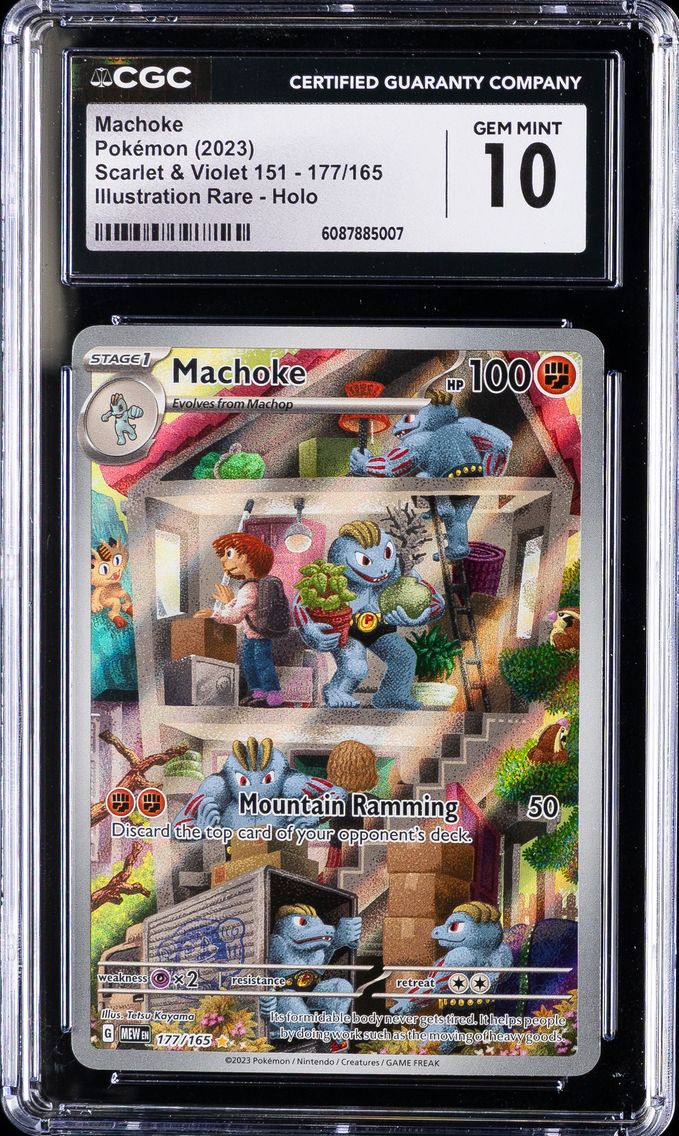 2023 #177 Machoke CGC 10 Mew EN-151 Pokemon
