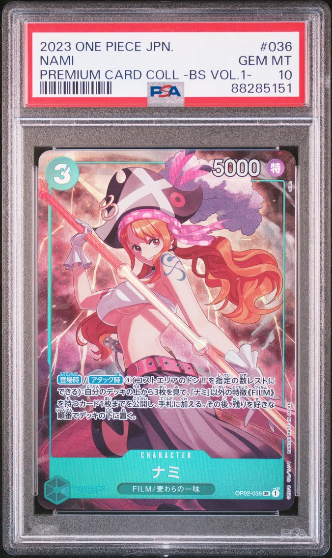 2023 #036 Nami PSA 10 One Piece Japanese Premium Card Collection -Best Selection Vol.1-