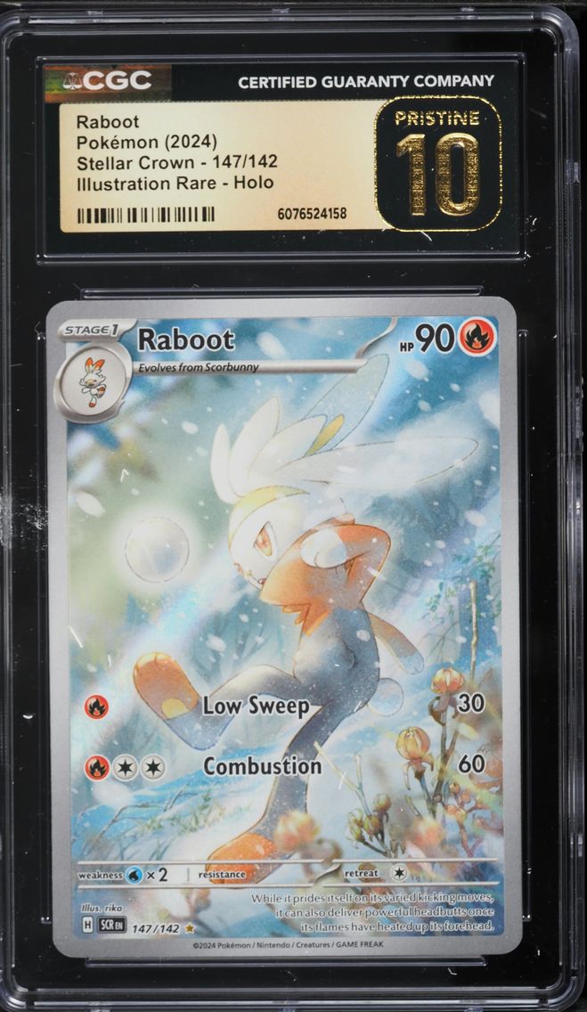 2024 #147 Raboot CGC 10 Pristine Scr EN-Stellar Crown Pokemon