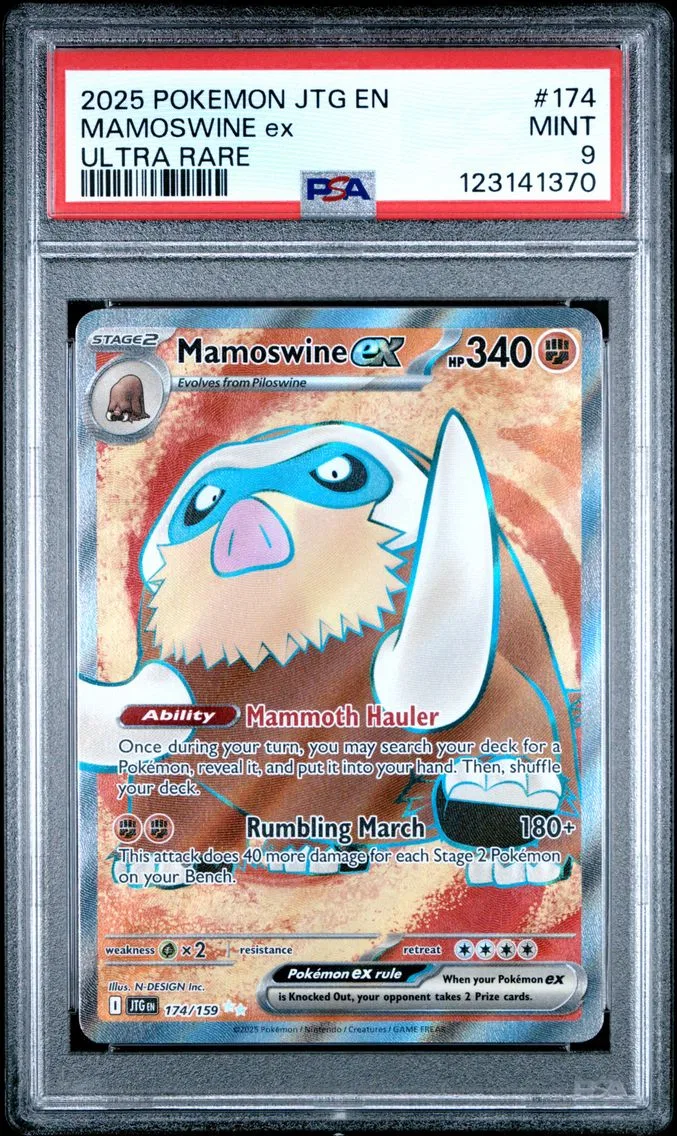 2025 #174 Mamoswine EX PSA 9 Jtg EN-Journey Together