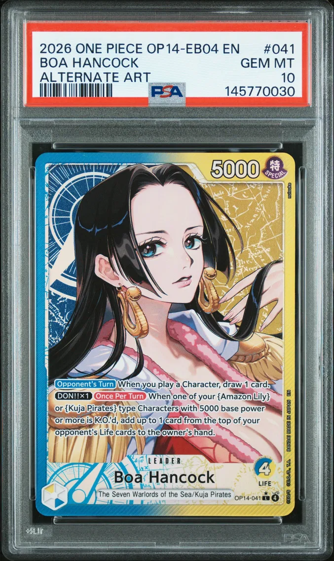 2026 #041 Boa Hancock PSA 10 One Piece OP14-EB04-the Azure Sea's Seven