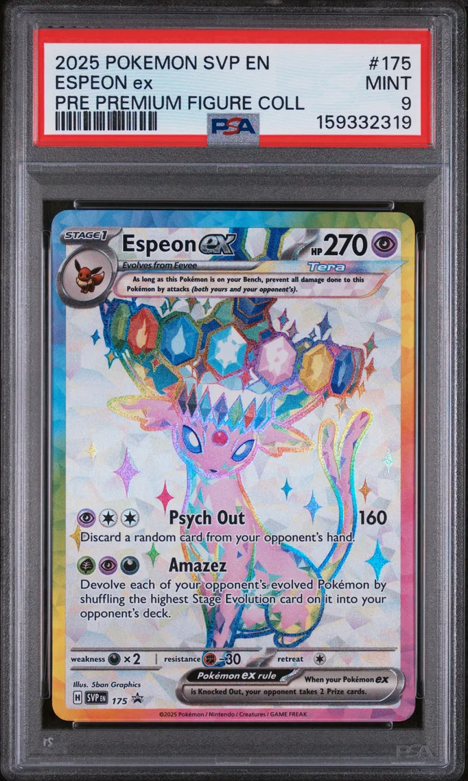 2025 #175 Espeon EX PSA 9 Svp EN-SV Black Star Promo