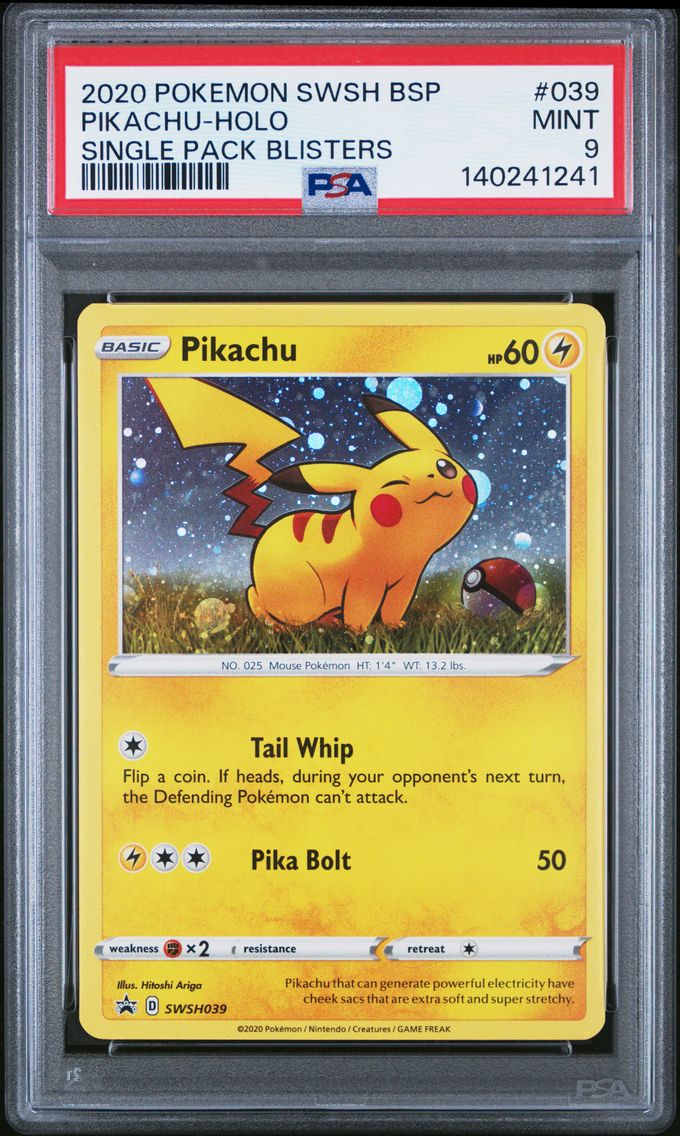 2020 #039 Pikachu-Holo PSA 9 Swsh Black Star Promo