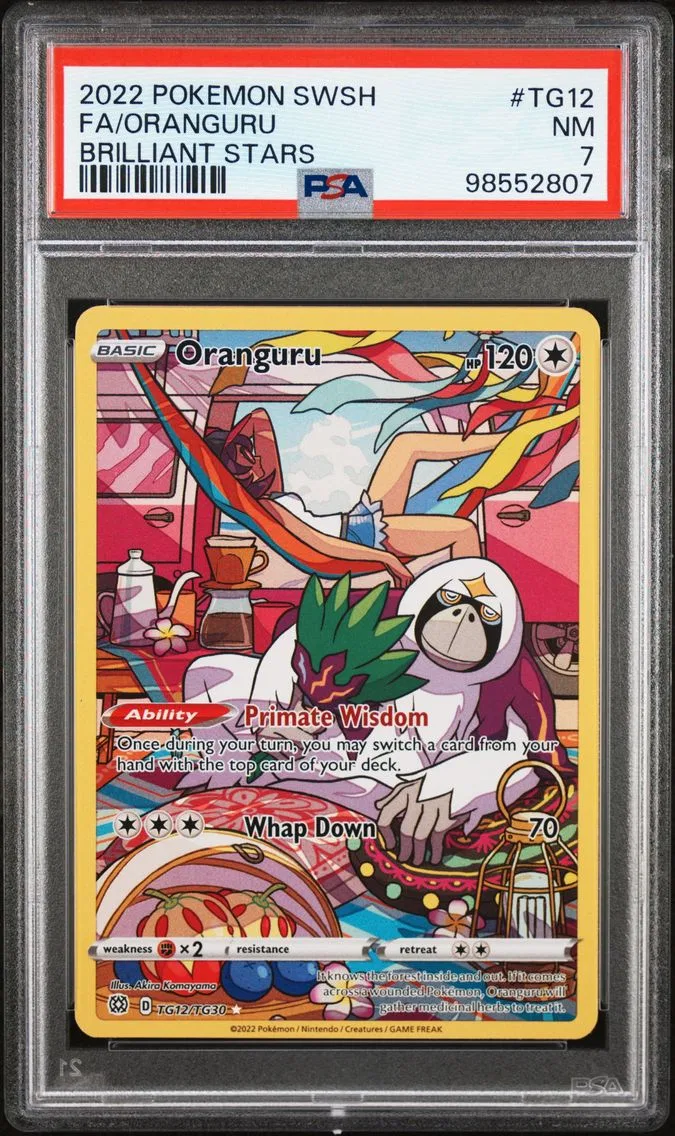 2022 #TG12 Full Art/Oranguru PSA 7 Sword & Shield Brilliant Stars