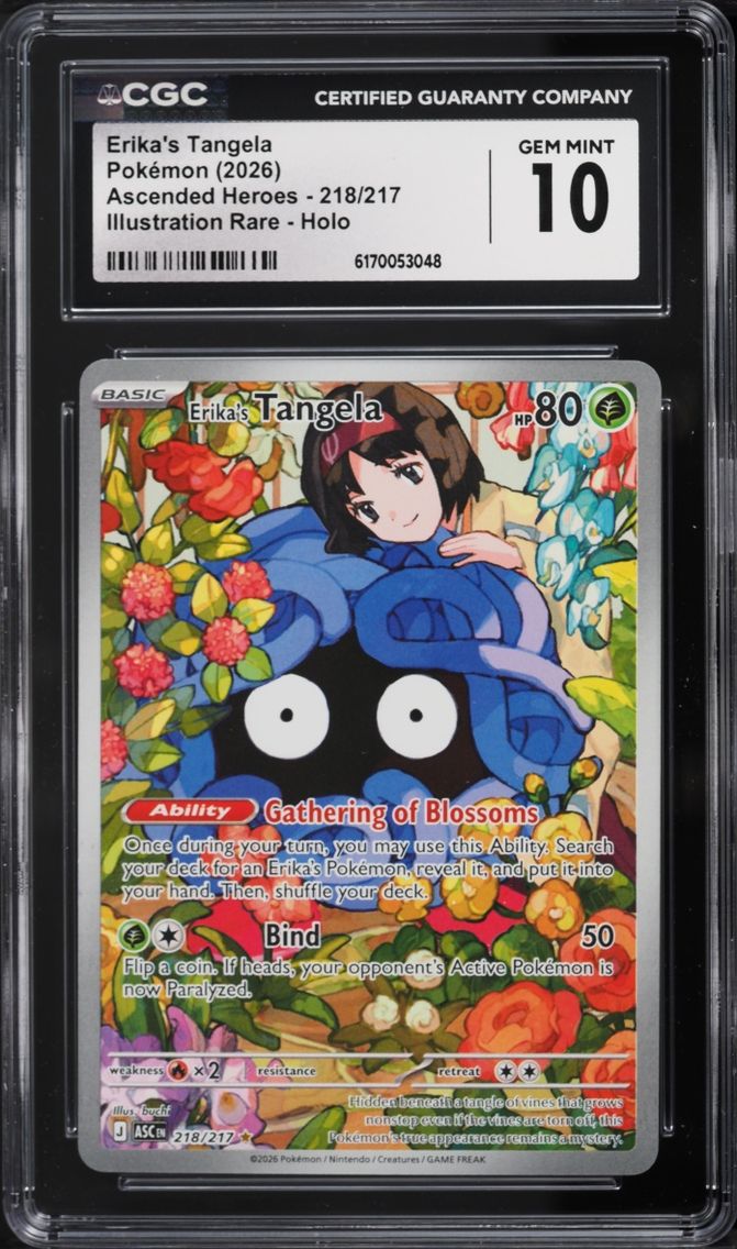 2026 Pokemon Mega Evolution Ascended Heroes IR Erika's Tangela #218 CGC 10 GEM MINT