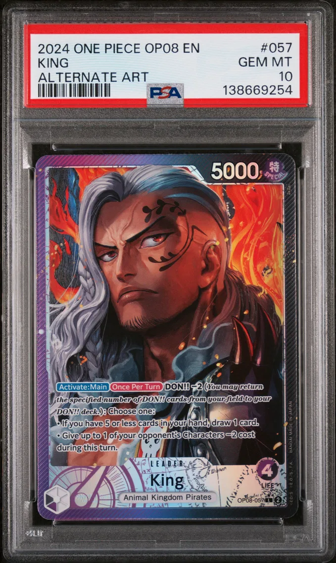 2024 #057 King PSA 10 One Piece OP08-Two Legends