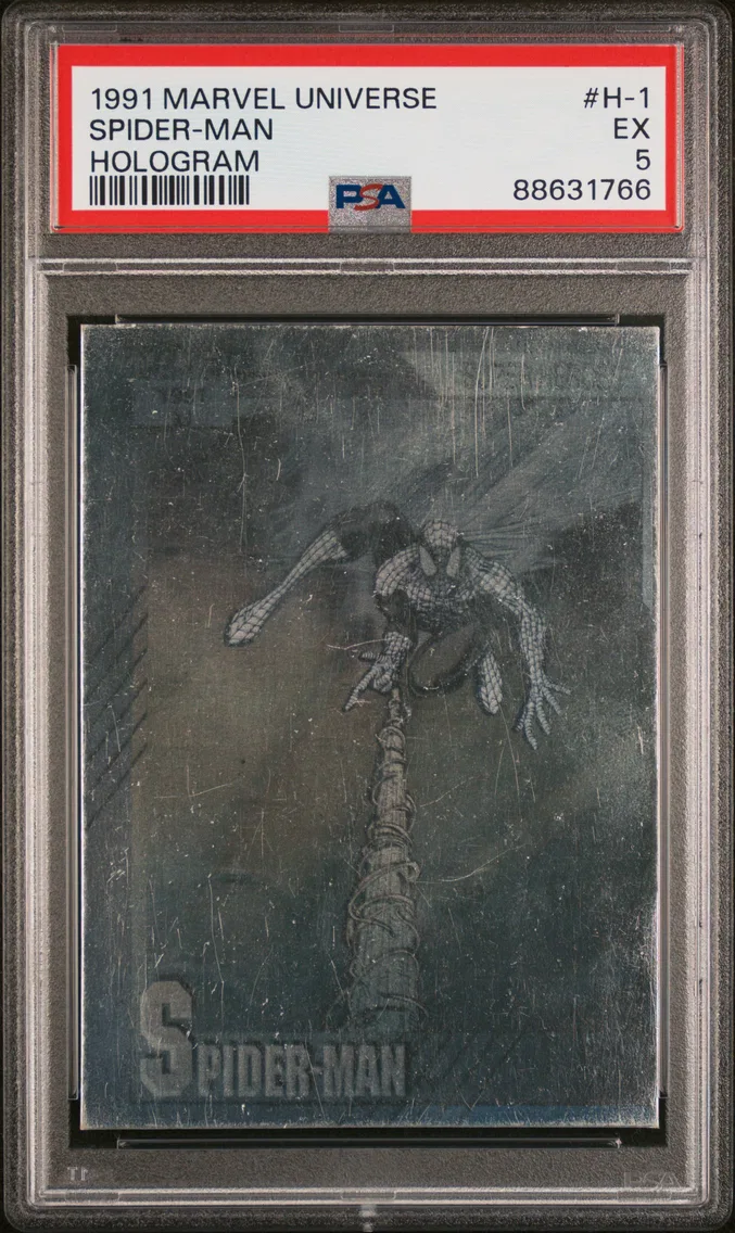1991 #H-1 Spider-Man PSA 5 Marvel Universe Hologram
