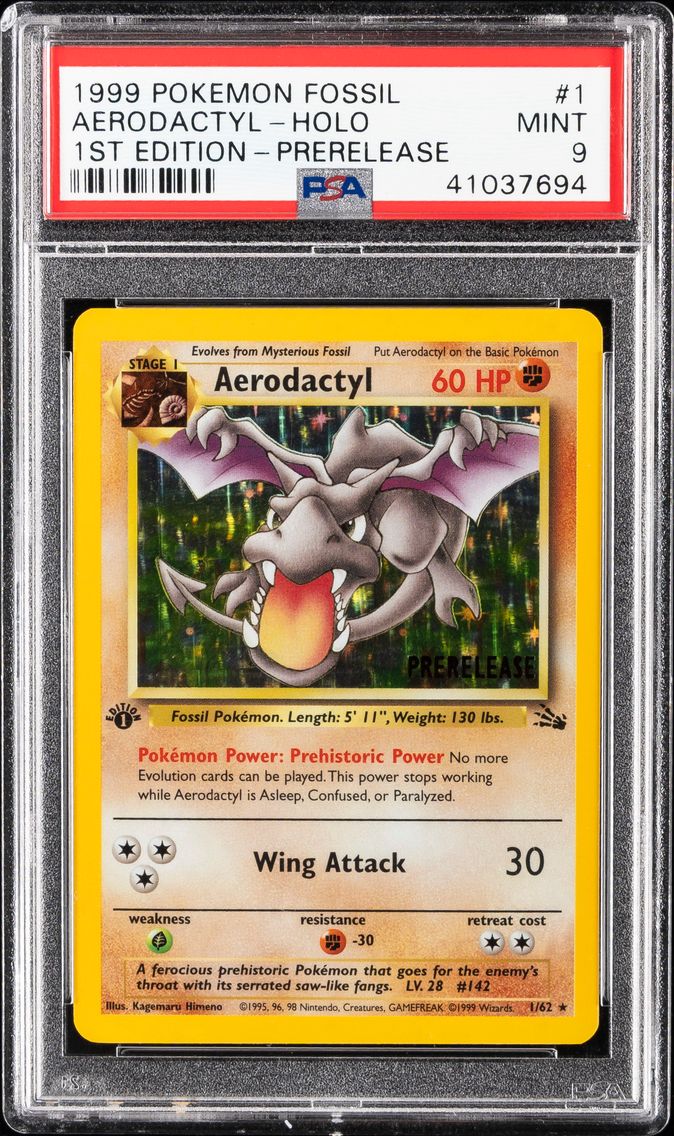1999 #1 Aerodactyl-Holo PSA 9 Fo