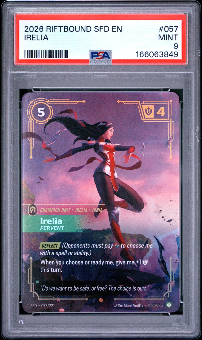 2026 #057 Irelia - Fervent PSA 9 Riftbound: League of Legends Sfd-Spiritforged