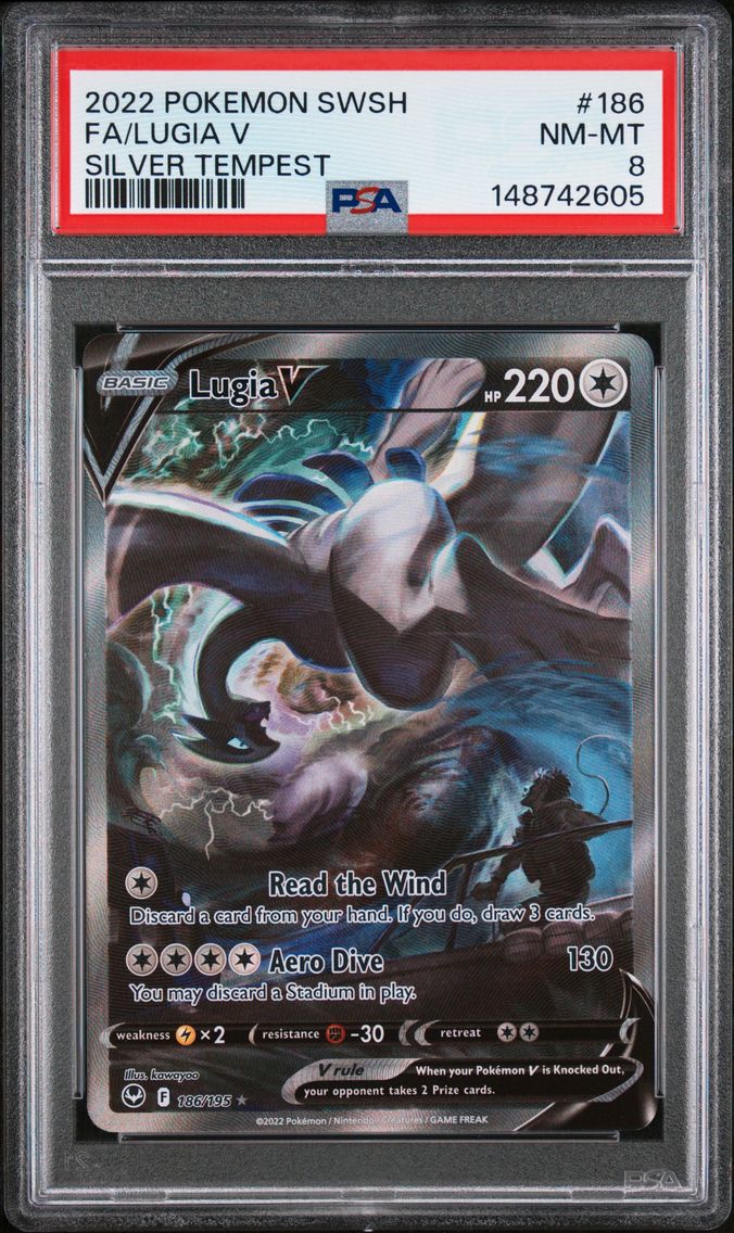 2022 #186 Full Art/Lugia V PSA 8