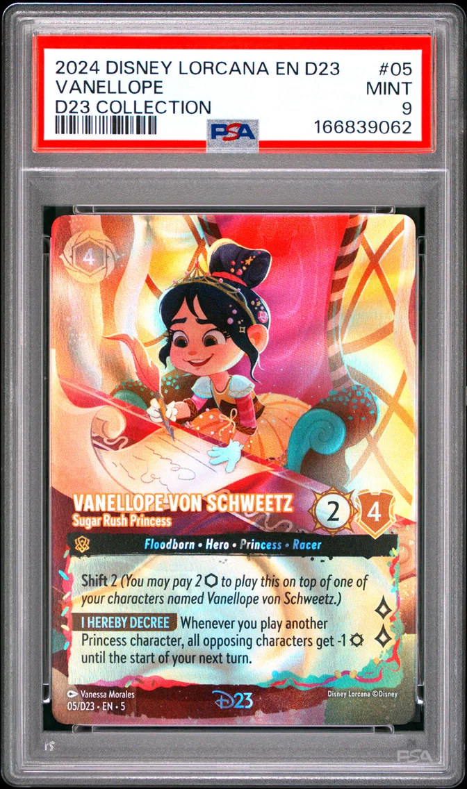 2024 #05 Vanellope Von Schweetz - Sugar Rush Princess PSA 9 Disney Lorcana EN D23-D23 Expo Promo