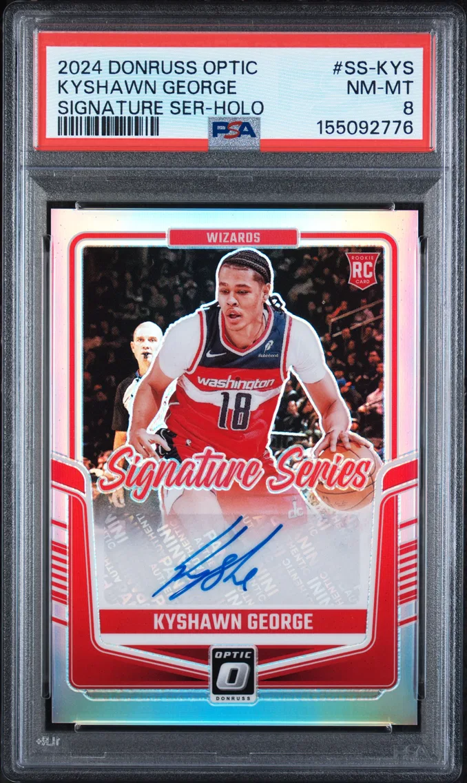 2024 #SS-KYS Kyshawn George PSA 8 Panini Donruss Optic Signature Series