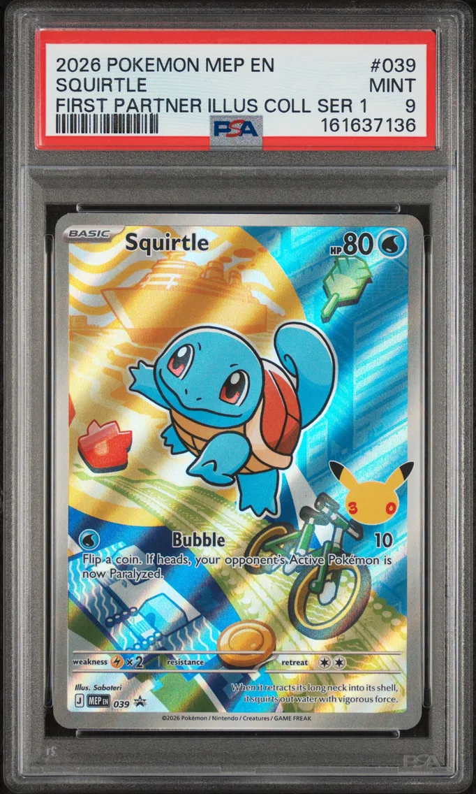 2026 #039 Squirtle PSA 9 Mep EN-Me Black Star Promo