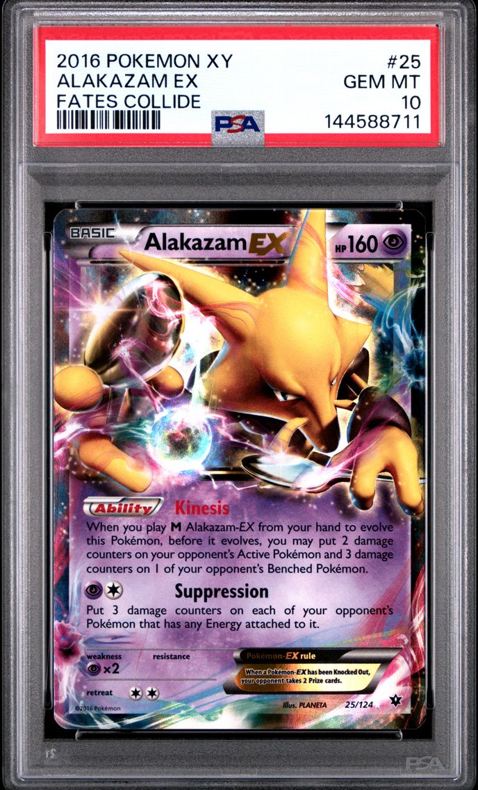 2016 #25 Alakazam EX PSA 10 XY Fates Collide