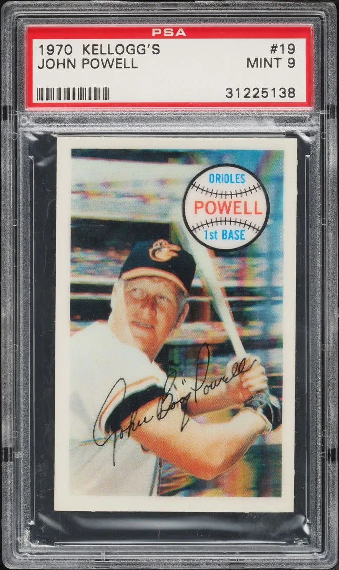 1970 #19 John Powell PSA 9 Kellogg's