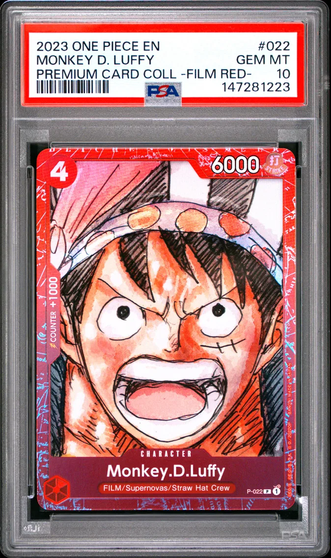 2023 #022 Monkey D. Luffy PSA 10 One Piece Premium Card Collection -One Piece Film Red-