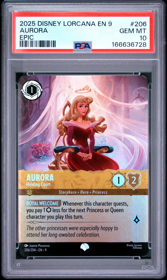 2025 #206 Aurora - Holding Court PSA 10 Disney Lorcana EN 9-Fabled