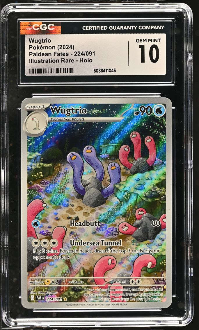 2024 #224 Wugtrio CGC 10 Paldean Fates - PAF EN - English
