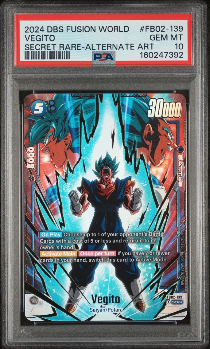 2024 #FB02-139 Vegito PSA 10 Dragon Ball Super Card Game Fusion World Blazing Aura