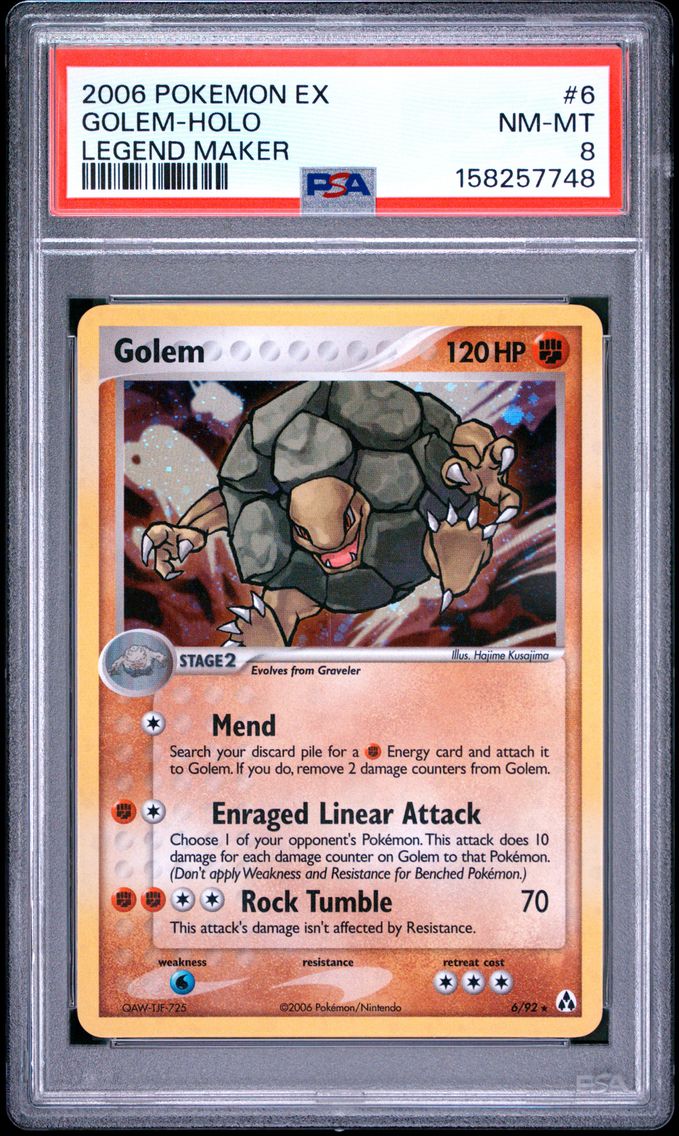 2006 #6 Golem-Holo PSA 8 EX Legend Maker