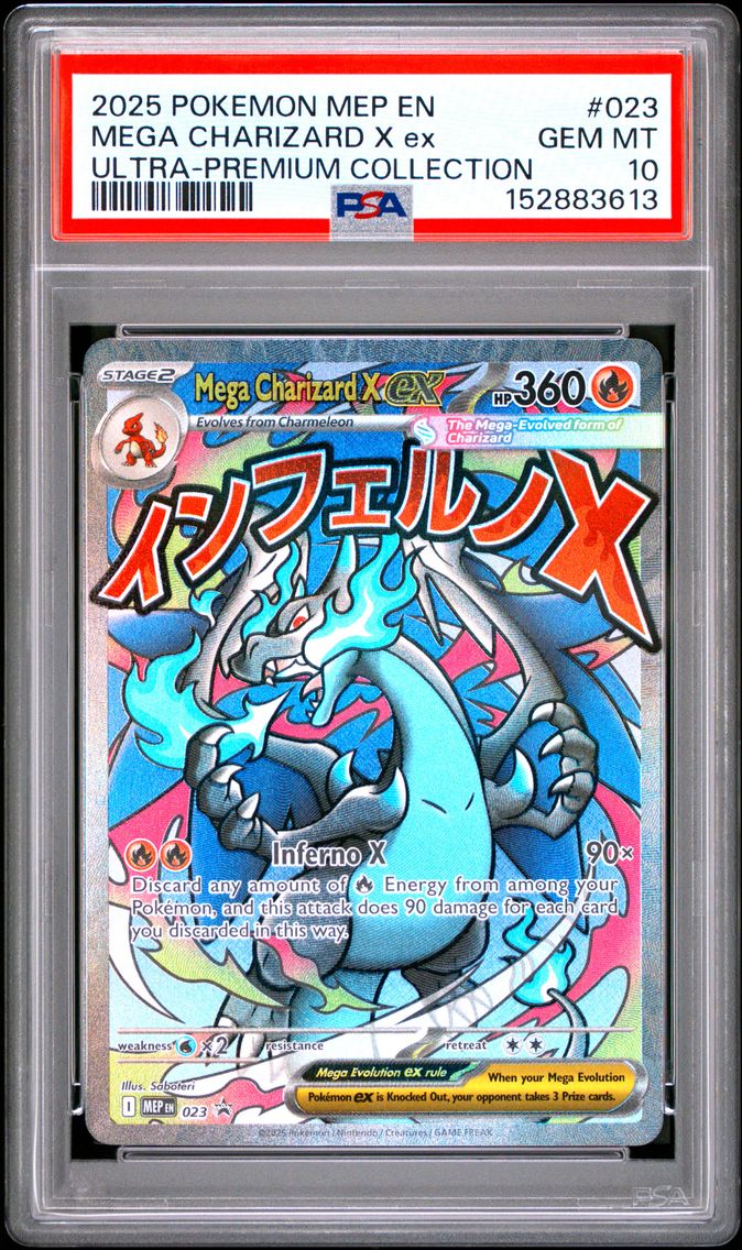 2025 #023 Mega Charizard X EX PSA 10 Mep EN-Me Black Star Promo