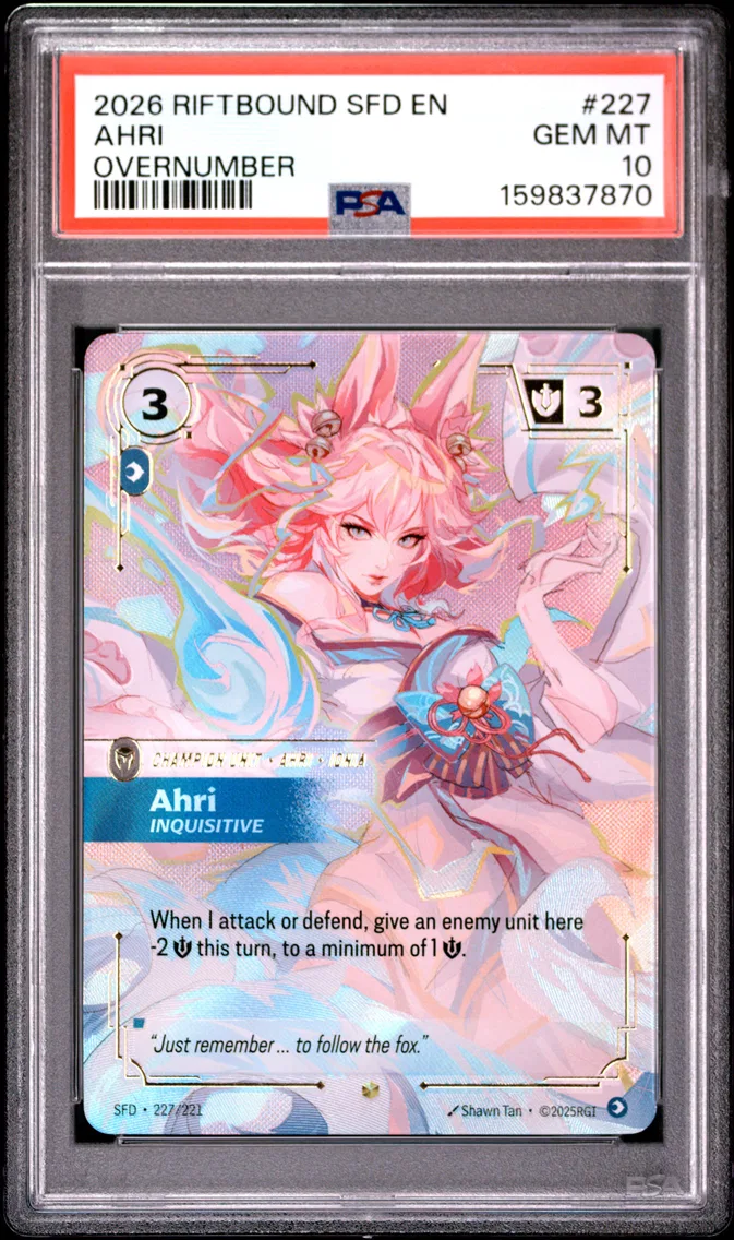 2026 #227 Ahri - Inquisitive PSA 10 Riftbound: League of Legends Sfd-Spiritforged