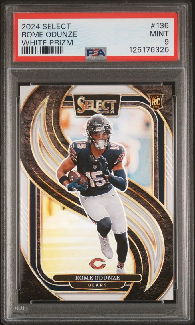 2024 #136 Rome Odunze PSA 9 Panini Select