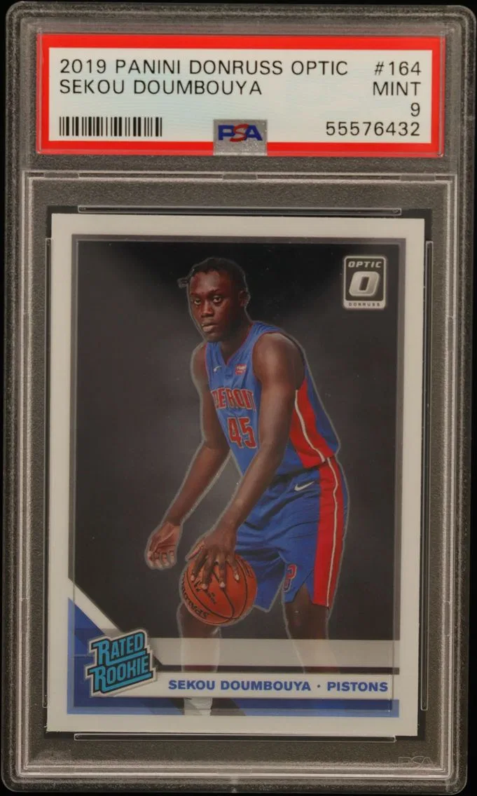 2019 #164 Sekou Doumbouya PSA 9 Panini Donruss Optic