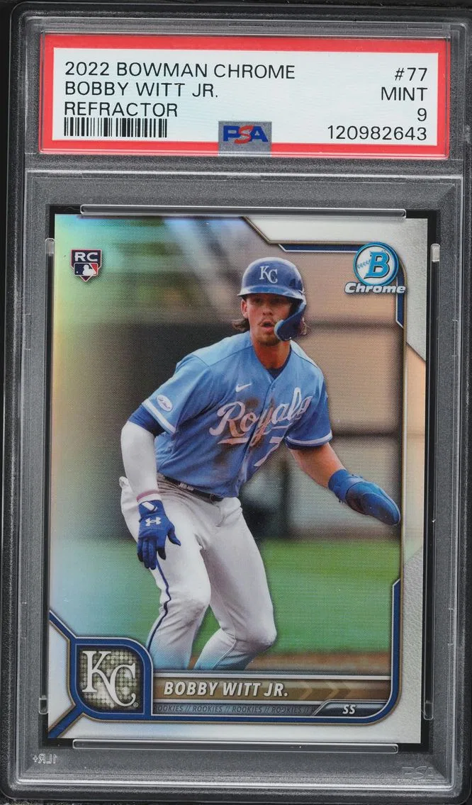 2022 #77 Bobby Witt Jr. PSA 9 Bowman Chrome Baseball