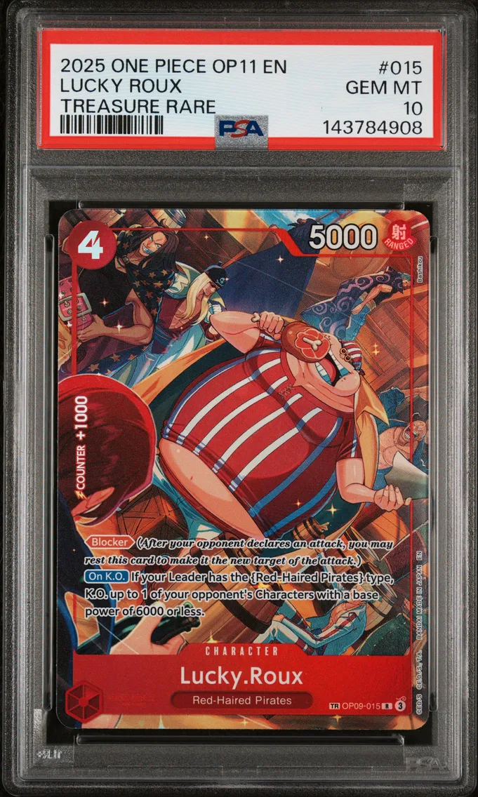 2025 #015 Lucky Roux PSA 10 One Piece OP11-A Fist of Divine Speed