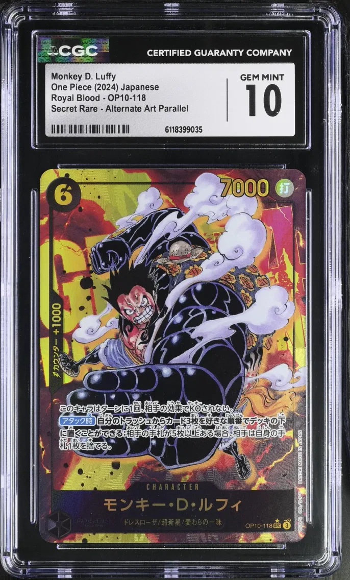 2024 #OP10-118 Monkey D. Luffy CGC 10 Royal Blood (OP10) - Japanese