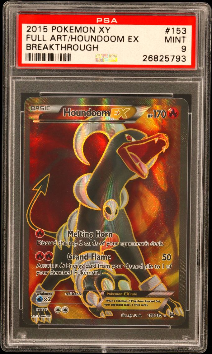 2015 #153 Full Art/Houndoom EX PSA 9 XY Breakthrough