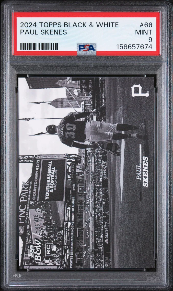 2024 #66 Paul Skenes PSA 9 Topps Black and White