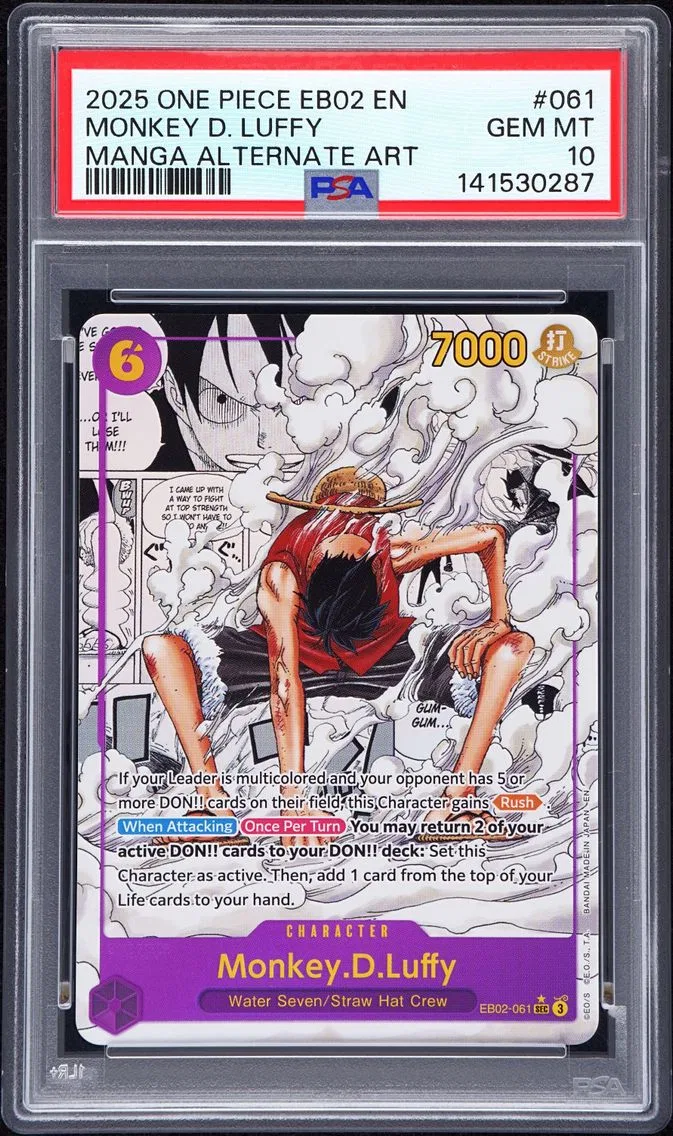 2025 #061 Monkey D. Luffy PSA 10 One Piece EB02-Extra Booster -Anime 25th Collection-