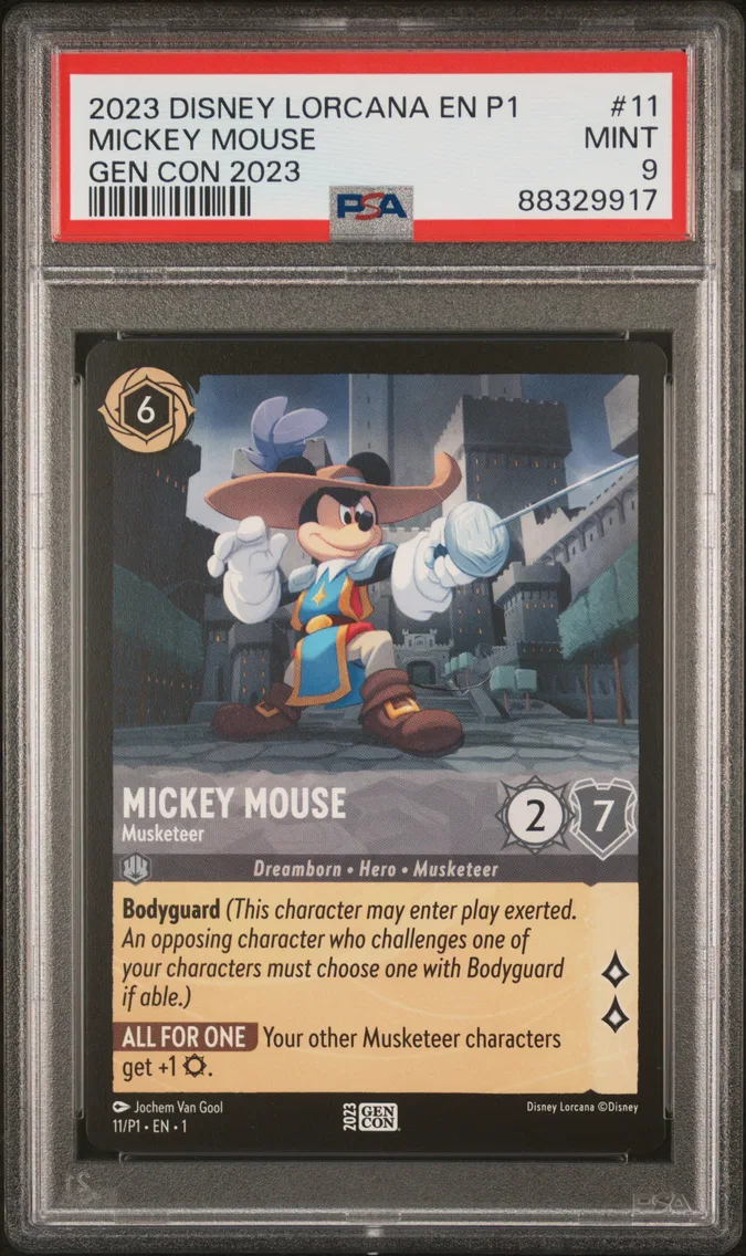 2023 #11 Mickey Mouse - Musketeer PSA 9 Disney Lorcana EN P1-Promo